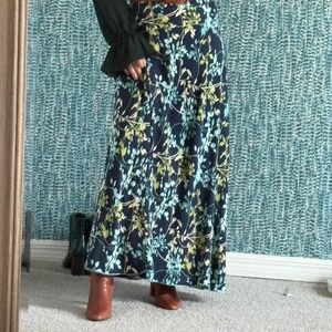 Valerie Steven's Silk Maxi Floral Skirt